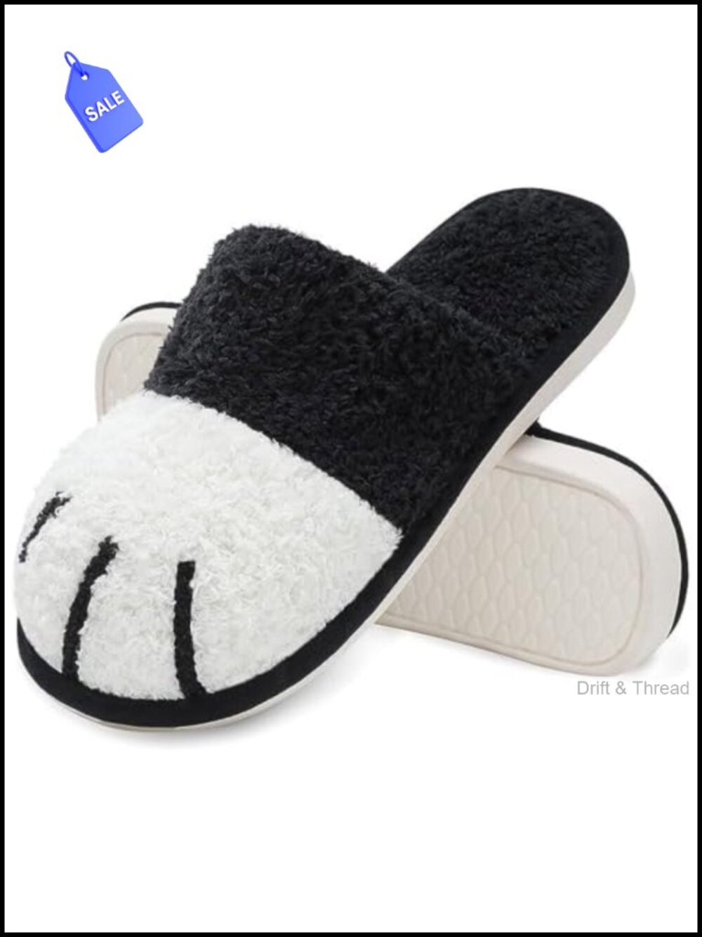 MAXTOP Cat Paw Fuzzy Memory Foam Slippers Indoor Outdoor